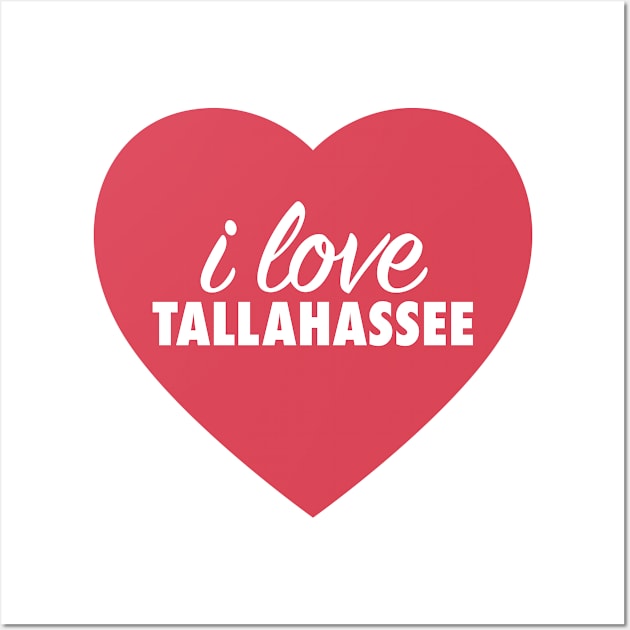 I Love Tallahassee In Red Heart Wall Art by modeoftravel